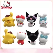 Set 4 Figuras Hello Kitty 4.5 Cm Pompompurin Kuromi Sanrio