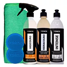 Kit Limpa Couro Automotivo Vonixx + Intense Renova Painel