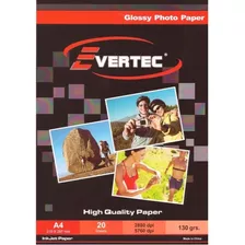 Resma 100hs Papel Foto A4 Brillante Super Glosy 130/135gr