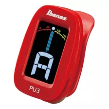 Ibanez Pu3 Afinador Clip Cromatico Encendido Automatico Color Rojo