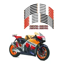 Adesivo Aro Honda Repsol 17 Acabamento Brilho 