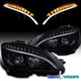Fits 2008-2011 Benz W204 C-class Projector Headlights W/ Spa