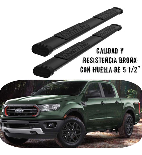 Estribos Bronx Ford Ranger 2015- 2022 Doble Cabina Foto 2