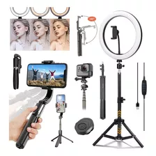Ring Light Kit Youtuber Compativel Com iPhone E Android