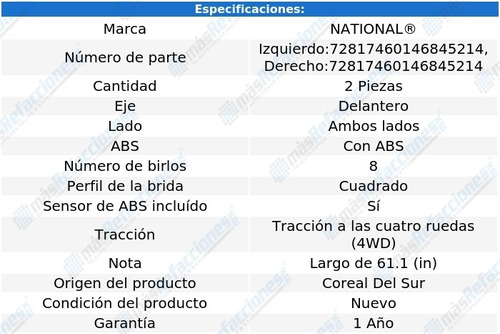 Par De Mazas Delanteras Excursion De 2003 A 2005 National Foto 7