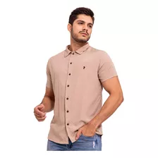 Camisa Masculina Viscose C/botão Moda Top De Linha