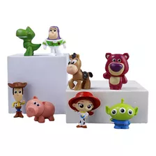 Kit Com 8 Peças Toy Story Miniaturas Infantil Em Pvc 5cm