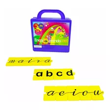 Maleta Juego Didáctico De Letras Cursiva Adhesivas Niños 