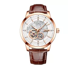 Reloj Mecánico Automático De Cuero Para Hombre Tevise T876c