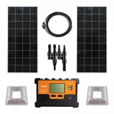 Kit Energia Solar Con 2 Paneles De 200wp C/u Para Rodante