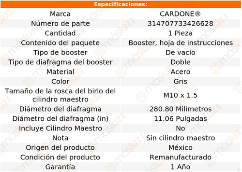 (1) Booster Frenos Chevrolet Uplander 05/09 Cardone Reman Foto 5