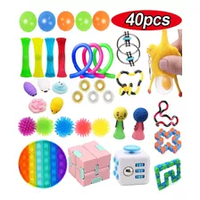 Kit De Brinquedos Pop It Fidget Toy-push 40pcs