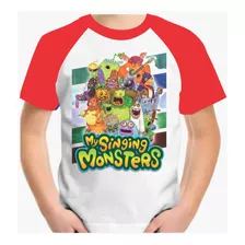 Camiseta Raglan My Singing Monsters Monstros Cantores #3