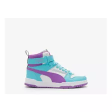 Tenis Puma Game Azul Morado Blanco Jnr O Dama Y