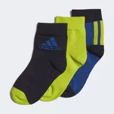 Kit Meia adidas Ankle Infantil - Sortida