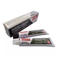 Pegamento Suelda Acero Liquido Gris Adhesivo Epoxi Siloc