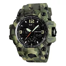 Reloj Hombre Skmei 1155 Cronometro Camuflado Militar Tactico