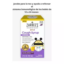 Zarbees Jarabe Tos Cough Syrup + Immune Miel Y Zinc 59 Ml. Sabor Uva
