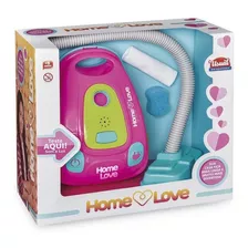 Brinquedo Infantil Aspirador De Pó Rosa C/ Som - Home Love