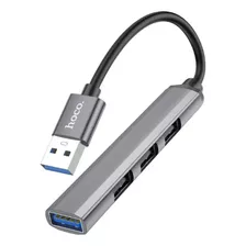 Adaptador Hub Multi Puerto 4 En 1 (tipo-c A Usb3.0+usb2.0*3) Color Gris Metalico