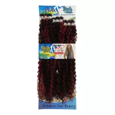 Cabelo Bio Organico Cacheado 80 Cm 9 Telas 300 Gr Anjo+brind Cor Castanho Com Mechas Vermelhas Cor Sp4 Bug