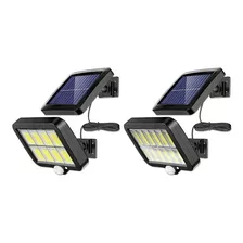 Lampara Foco Led Luz Panel Solar Pack X 2 Und