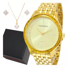 Relógio Mondaine Feminino 1 Ano De Garantia Dourado Original