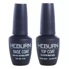 Kit Heburn Semipermanente Esmalte Base + Top Coat Manicuria