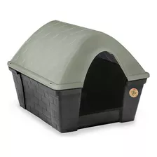 Casa Para Perro Mediano Medidas 82x68x62h Cm. Stefanplast Color Verde