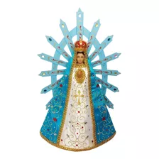 Imagen Religiosa - Virgen De Lujan 60 Cm Con Vestido Bordado