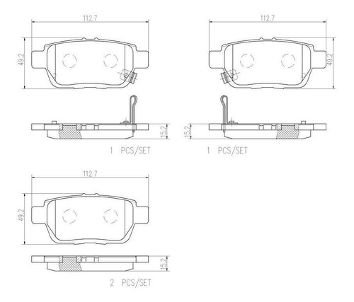 Balatas Brembo (t) Honda Ridgeline 06-14 Acura Tl 09-14 Foto 2