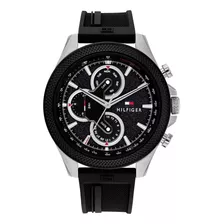 Reloj Tommy Hilfiger 1792082 Clark Hombre Multifuncion Acero Color De La Malla Negro Color Del Bisel Negro Color Del Fondo Negro