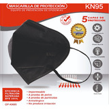 Mascarilla Kn95 Color Negro Importadas (caja X 10 Und)