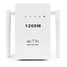 Repetidor Super Wi-fi Mini Roteador Wireless 2 Antenas 1200m Cor Branco Voltagem 110v/220v (bivolt