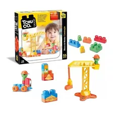 Blocos De Montar Baby Construção 55 Peças Tchuco Samba Toys