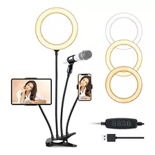 Iluminador Ring Light 8' Led Usb 4x1 Professional Live Strea