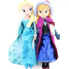 Boneca Anna E Elsa Frozen Pelúcia 50 Cm 