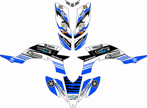 Personalizacion Yamaha Raptor Yfz 450 Sticker Calcas Foto 3