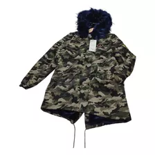 Parka Camuflada Alaska Con Piel 