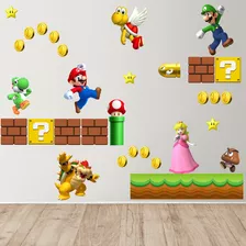 Vinilo Decorativo Para Pared Infantil Mario Bros 100x100cm