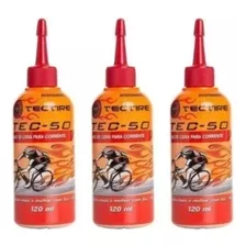 Óleo Lubrificante Tec 50 Bio Cera Bike 3 Unid 120ml Tec Tire