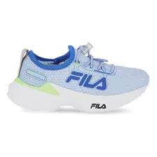 Zapatillas Running Fila Elite Infantil En Celeste Y Azul | S