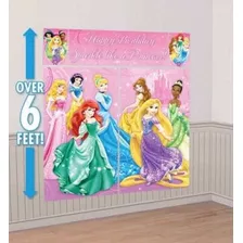 Princesas Disney Decoracion Pared 1.65x1.85 Fiestas Infant