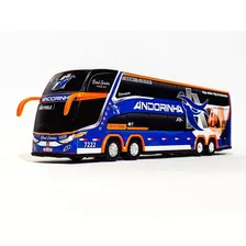 Miniatura Ônibus Andorinha Semi-leito Azul 30 Centímetros