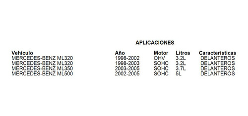 Amortiguador Delantero Mercedes-benz Ml320 1998-2002 3.2l Foto 3
