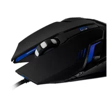 Mouse Gamer Arbor 2400 Dpi Com Led Azul Ideal Para Jogos Pc Cor Preto