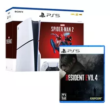 Consola Ps5 Slim Bundle Spiderman 2 + Resident Evil 4 Ps5