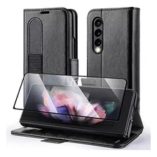 Funda Ocase Con Porta Pluma Para Galaxy Z Fold 4 Black