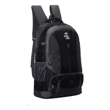 Mochila De Viaje Alpine Skate Camping Trekking 50 Litros Color Negro Diseño De La Tela Liso