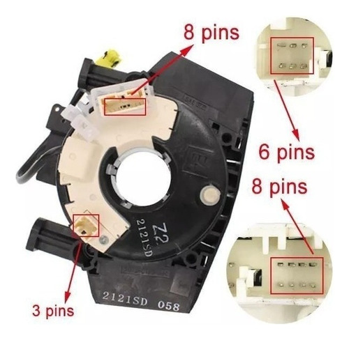 Pista Espiral Volante Claxon Bolsa Nissan Rogue Clockspring Foto 2